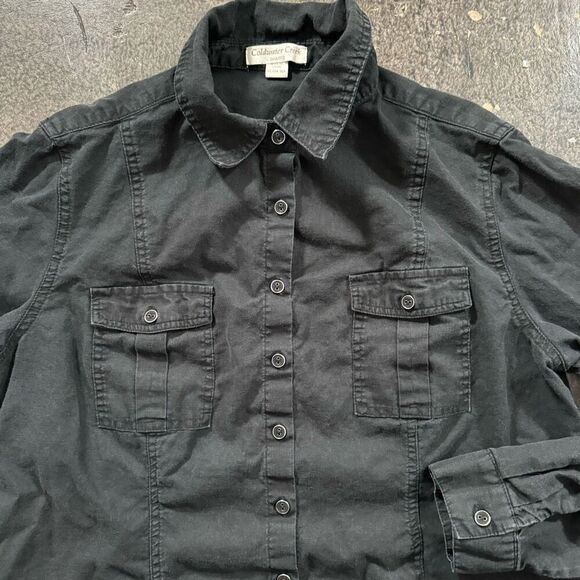 Coldwater Creek Women’s Petite Size Large Button Up Shirt Linen Blend Casual - Picture 1 of 10